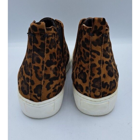 Miz Mooz New York Laurent High-Top Slip-On Sneakers Brown & Black Cheeta 36 - Picture 6 of 15